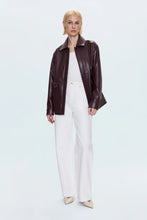 Load image into Gallery viewer, PISTOLA VALERIE FAUX LEATHER BOMBER JACKET - CABERNET
