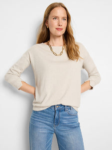 NIC+ZOE EVERYDAY SPARKLE TOP - NEUTRAL MIX