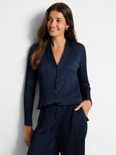 Load image into Gallery viewer, NIC+ZOE CRINKLE CREPE SHIRT - DARK INDIGO
