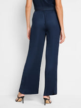 Load image into Gallery viewer, NIC+ZOE 31&quot; CRINKLE CREPE WIDE LEG PANT - DARK INDIGO
