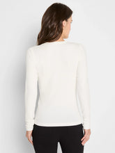 Load image into Gallery viewer, NIC+ZOE TRIMMED PERFECT KNIT RIB V-NECK TOP - CLASSIC CREAM
