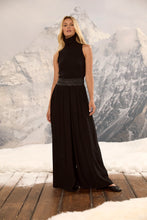 Load image into Gallery viewer, NIC+ZOE ICONIC FAUX LEATHER WAISTBAND PALAZZO PANT - BLACK ONYX
