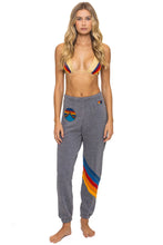 Load image into Gallery viewer, AVIATOR NATION ALL SEASONS CIRCLE CHEVRON SWEATPANTS - HEATHER GREY

