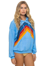 Load image into Gallery viewer, AVIATOR NATION MOUNTAIN STITCH CHEVRON PULLOVER HOODIE RELAXED - SKY

