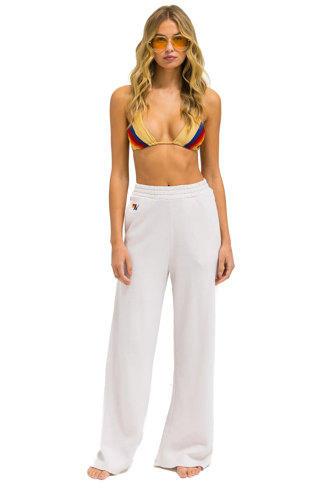 AVIATOR NATION WIDE LEG POCKET SWEATPANTS - DOVE