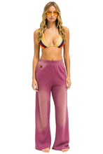 Load image into Gallery viewer, AVIATOR NATION ESSENTIAL WIDE LEG POCKET SWEATPANTS - FADED BERRY
