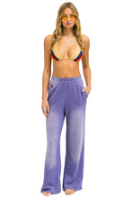 Load image into Gallery viewer, AVIATOR NATION ESSENTIAL WIDE LEG POCKET SWEATPANTS - FADED GRAPE
