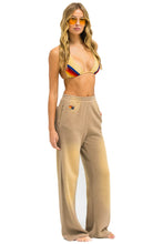 Load image into Gallery viewer, AVIATOR NATION ESSENTIAL WIDE LEG POCKET SWEATPANTS - FADED TAN
