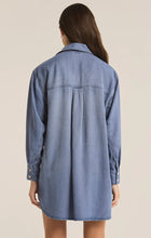 Load image into Gallery viewer, Z SUPPLY DOVER CHAMBRAY MINI DRESS - SUN BLEACHED INDIGO
