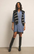 Load image into Gallery viewer, Z SUPPLY DOVER CHAMBRAY MINI DRESS - SUN BLEACHED INDIGO
