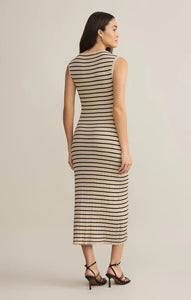 Z SUPPLY GISELLE STRIPE MAXI DRESS - SANDSHELL