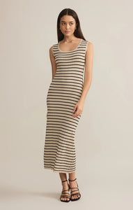 Z SUPPLY GISELLE STRIPE MAXI DRESS - SANDSHELL