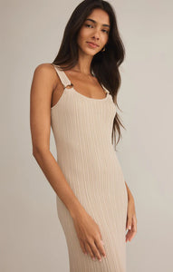 Z SUPPLY SALINAS MIDI DRESS - SANDSHELL