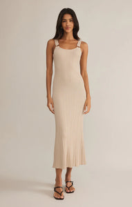 Z SUPPLY SALINAS MIDI DRESS - SANDSHELL