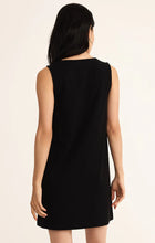 Load image into Gallery viewer, Z SUPPLY SLOANE V-NECK MINI DRESS - TRUE BLACK
