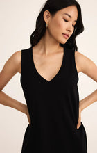 Load image into Gallery viewer, Z SUPPLY SLOANE V-NECK MINI DRESS - TRUE BLACK
