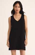 Load image into Gallery viewer, Z SUPPLY SLOANE V-NECK MINI DRESS - TRUE BLACK
