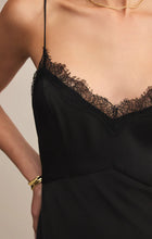 Load image into Gallery viewer, Z SUPPLY AFTER HOURS LUXE SATIN MIDI DRESS - BLACK

