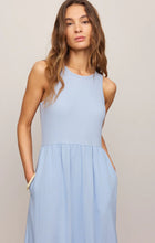Load image into Gallery viewer, Z SUPPLY CHARLOTTE RIB MIDI DRESS - BLUE LIGHT
