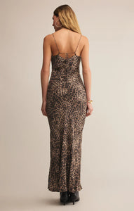 Z SUPPLY CIELO LEOPARD MIDI DRESS - DESERT TAN