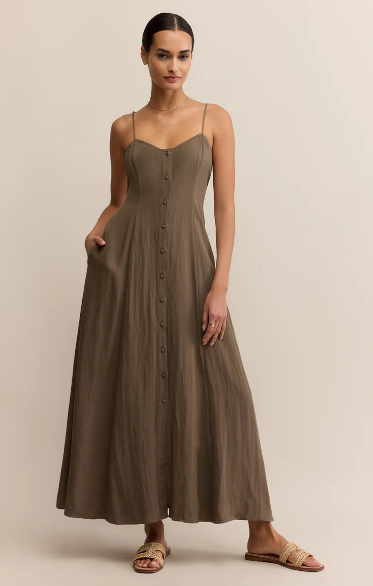 Z SUPPLY ANGEL EYES AIRY MIDI DRESS - TIKI