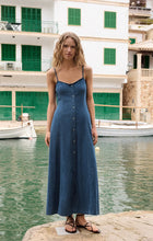 Load image into Gallery viewer, Z SUPPLY ANGEL EYES DENIM MIDI DRESS - MEDIUM INDIGO
