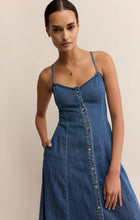 Load image into Gallery viewer, Z SUPPLY ANGEL EYES DENIM MIDI DRESS - MEDIUM INDIGO
