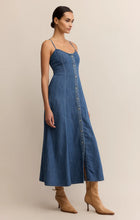 Load image into Gallery viewer, Z SUPPLY ANGEL EYES DENIM MIDI DRESS - MEDIUM INDIGO
