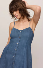 Load image into Gallery viewer, Z SUPPLY ANGEL EYES DENIM MINI DRESS - MEDIUM INDIGO
