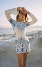 Load image into Gallery viewer, Z SUPPLY TAHINA AIRY PALM MINI DRESS - NAUTICAL COBALT BLUE
