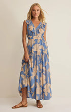 Load image into Gallery viewer, Z SUPPLY MALENE BLOOM FLORAL MAXI DRESS - LAKE BLUE
