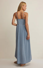 Load image into Gallery viewer, Z SUPPLY ANGEL EYES CHAMBRAY MIDI DRESS - LAKE BLUE
