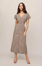Load image into Gallery viewer, Z SUPPLY SANNA GINGHAM MAXI DRESS - DARK CHOCOLATE
