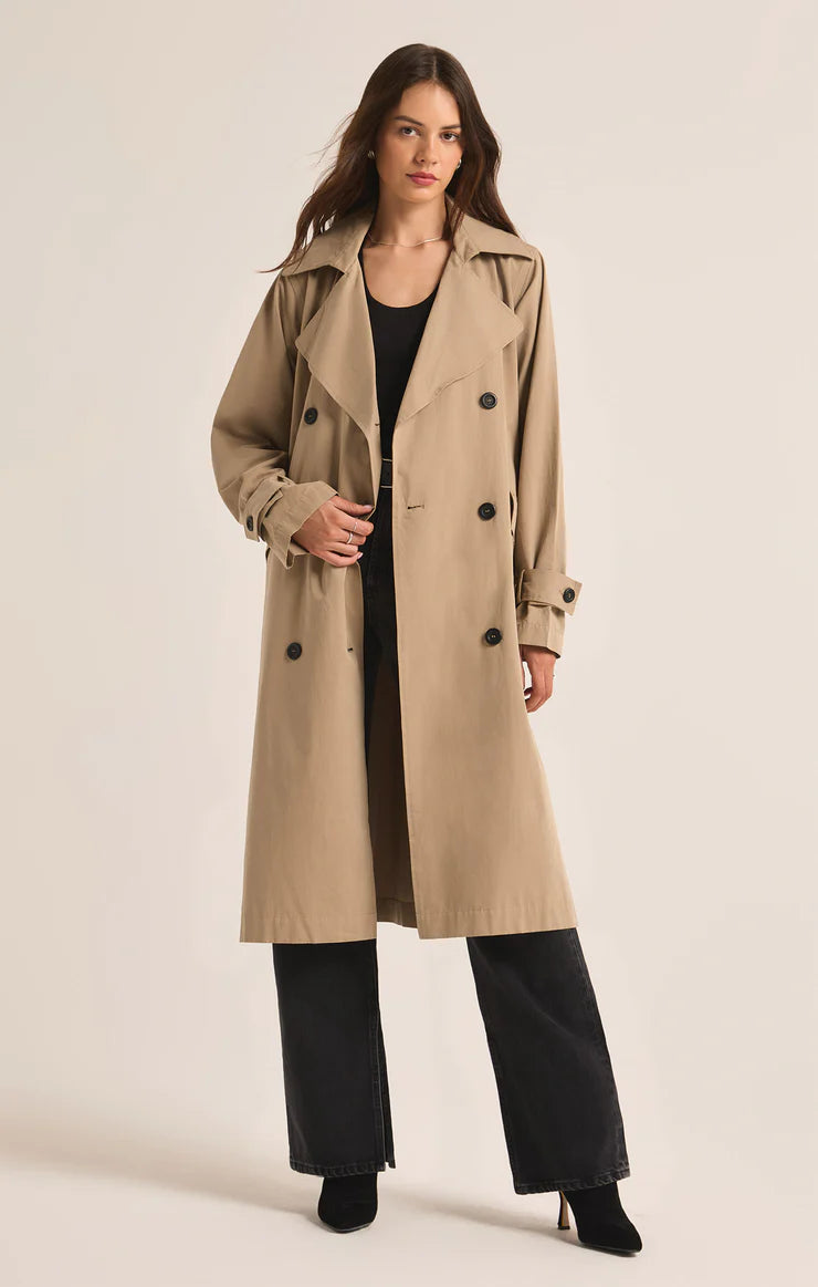 Z SUPPLY DORIAN TRENCH COAT - DRIFTWOOD