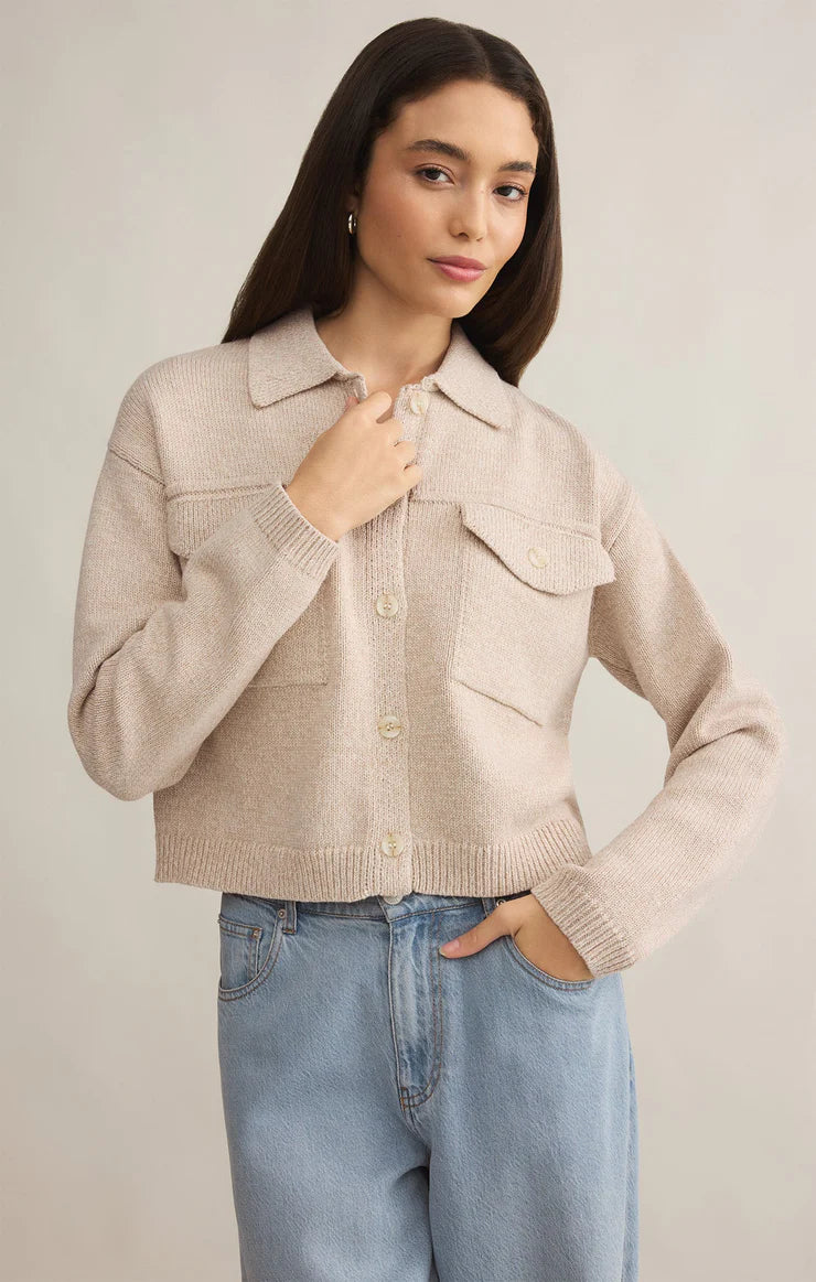 Z SUPPLY CIELO KNIT JACKET - PARCHMENT