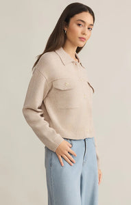 Z SUPPLY CIELO KNIT JACKET - PARCHMENT