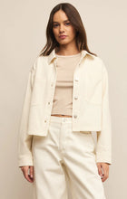 Load image into Gallery viewer, Z SUPPLY ALL DAY CROPPED DENIM JACKET - OFF WHITE
