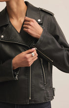 Load image into Gallery viewer, Z SUPPLY ALCHEMY MOTO FAUX LEATHER JACKET - BLACK
