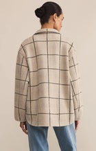 Load image into Gallery viewer, Z SUPPLY BRONX PLAID SWEATER KNIT JACKET - FROST
