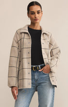 Load image into Gallery viewer, Z SUPPLY BRONX PLAID SWEATER KNIT JACKET - FROST
