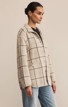 Load image into Gallery viewer, Z SUPPLY BRONX PLAID SWEATER KNIT JACKET - FROST
