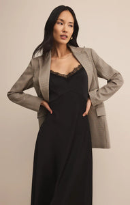 Z SUPPLY ELITE PLAID BLAZER - SAND