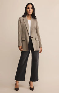 Z SUPPLY ELITE PLAID BLAZER - SAND