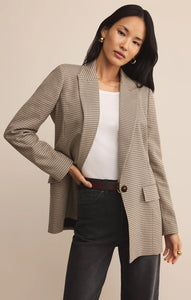 Z SUPPLY ELITE PLAID BLAZER - SAND