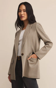 Z SUPPLY ELITE PLAID BLAZER - SAND