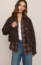 Load image into Gallery viewer, Z SUPPLY REY CROPPED DENIM CHORE JACKET - UMBER
