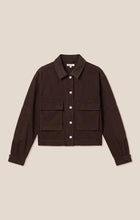 Load image into Gallery viewer, Z SUPPLY REY CROPPED DENIM CHORE JACKET - UMBER
