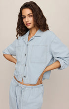 Load image into Gallery viewer, Z SUPPLY ERIN SOFT DENIM RAILROAD JACKET - SEABOARD STRIPE
