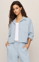 Load image into Gallery viewer, Z SUPPLY ERIN SOFT DENIM RAILROAD JACKET - SEABOARD STRIPE
