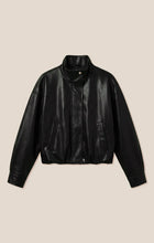 Load image into Gallery viewer, Z SUPPLY CORIN FAUX LEATHER BUBBLE JACKET - BLACK
